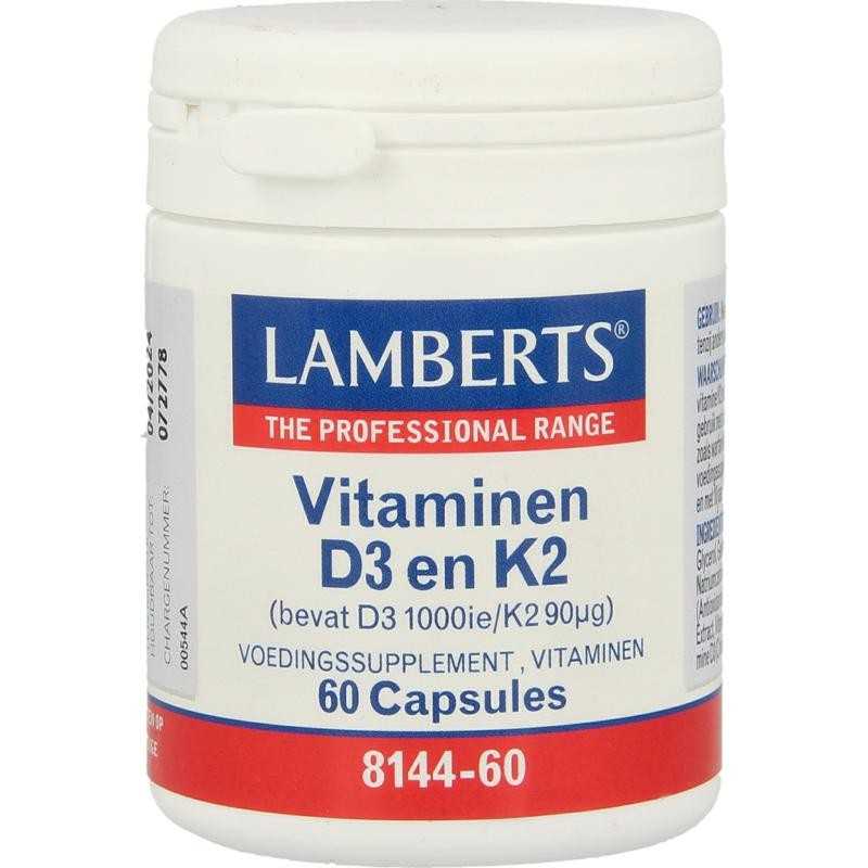 Vitamine D3 1000IE en K2 90mcgVitamine enkel5055148413613