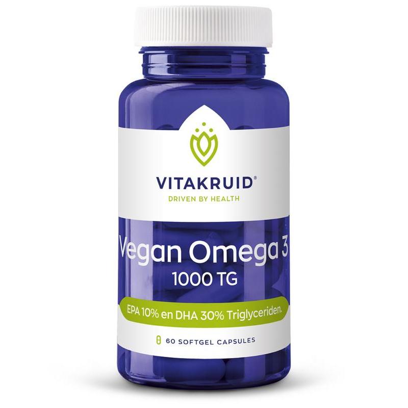 Vegan omega 3 1000 triglyceriden 300 DHA 100 EPAVetzuren8717438691916