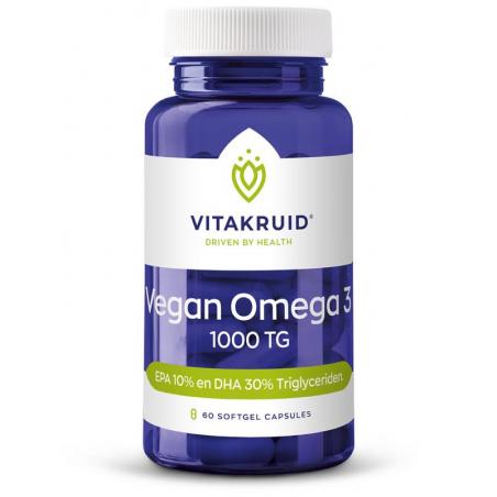 Vegan omega 3 1000 triglyceriden 300 DHA 100 EPAVetzuren8717438691916