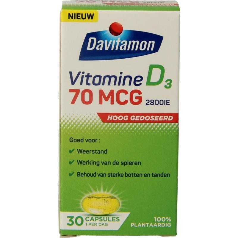 Vitamine D 70 mcg plantaardigOverig vitaminen/mineralen8710537044614