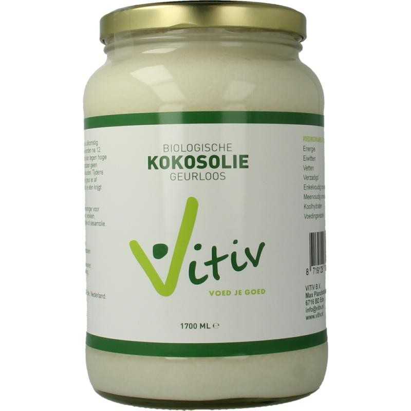 Kokosolie geurloos bioVoeding8719128702247