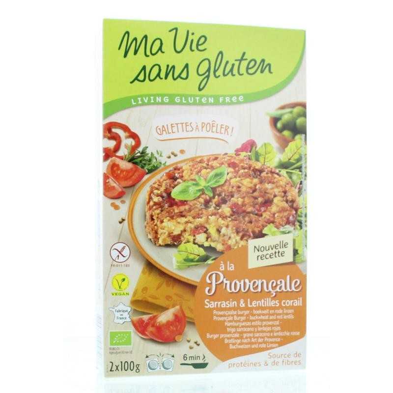 Provencaalse burgers 2 x 100g glutenvrij vegan bioVoeding3380380057267