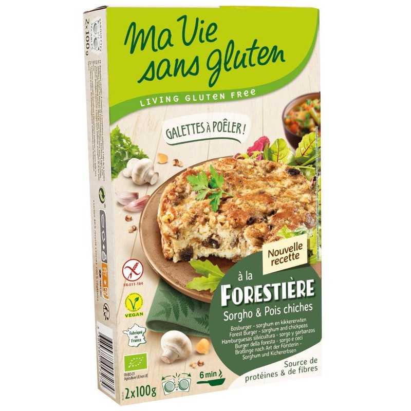 Champignonburger kikkererwt glutenvrij 2x100g bioVoeding3380380057274