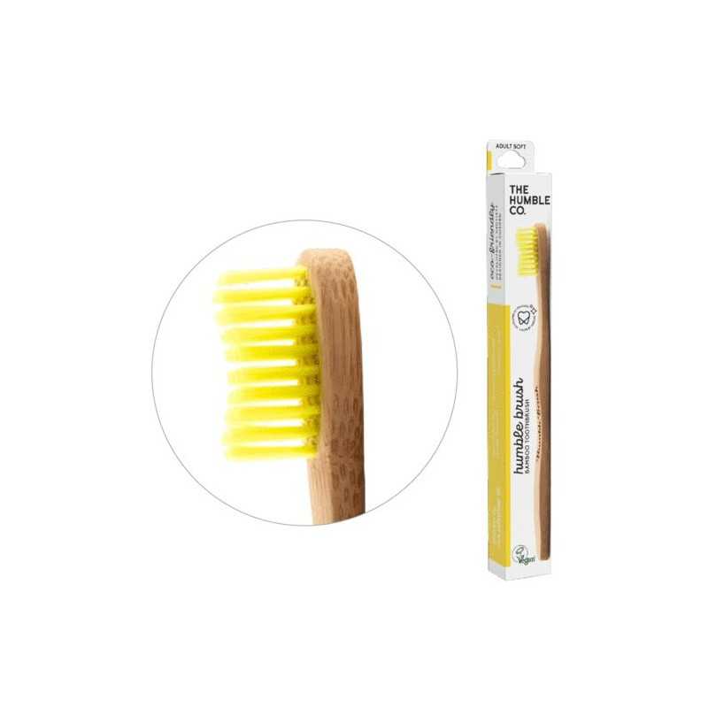 Tandenborstel bamboe adult geel brush softTandenborstel7350075690020