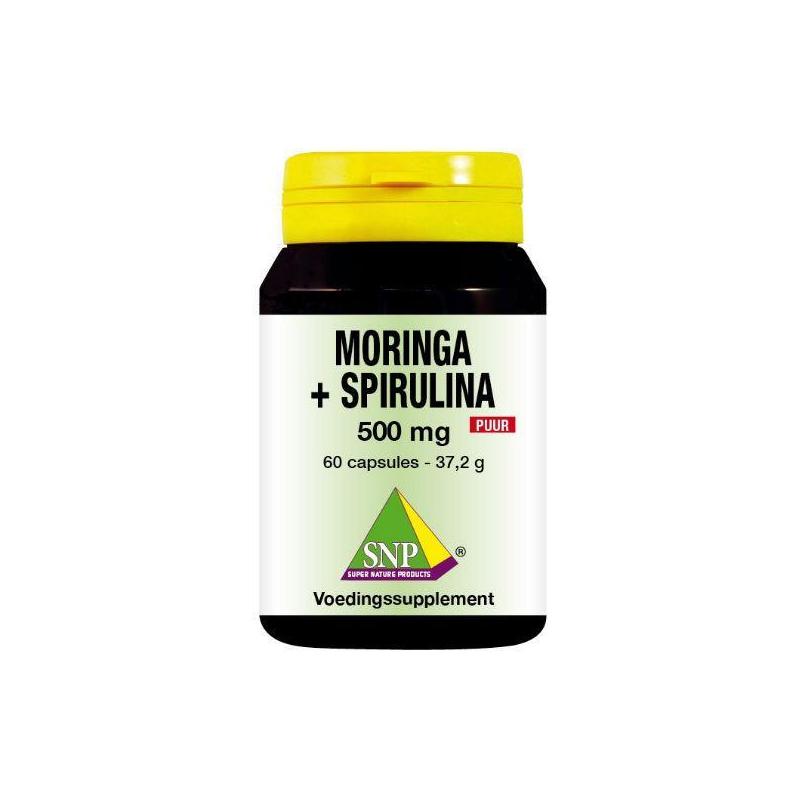 Moringa & spirulina 500 mg puurOverig gezondheidsproducten8718591422249