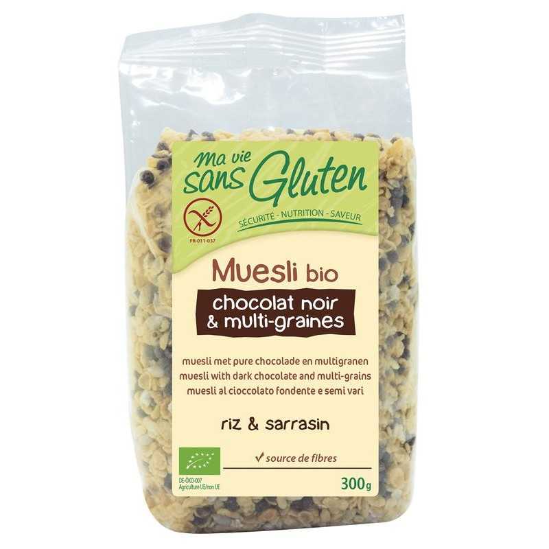 Muesli chocolade en multigranen glutenvrij bioVoeding3380380074318