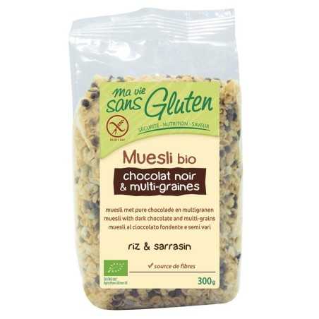 Muesli chocolade en multigranen glutenvrij bioVoeding3380380074318