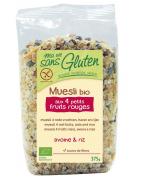 Muesli haver/rijst 4 rode vruchten glutenvrij bioVoeding3380380074325