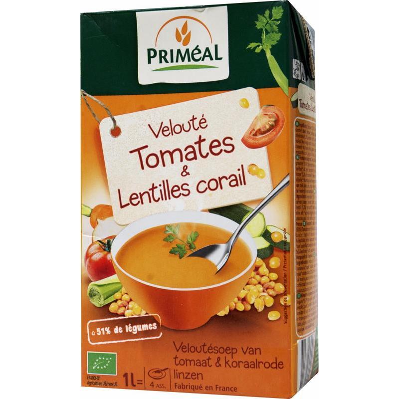 Veloute gebonden soep tomaat linzen bioVoeding3380380072307