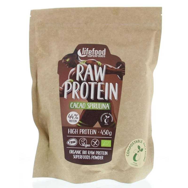 Protein poeder cacao spirulina raw bioOverig reform/levensmiddelen8594071482381