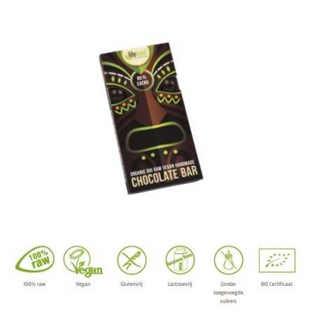 Chocolade 80 % cacao raw bioOverig reform/levensmiddelen8594071484002