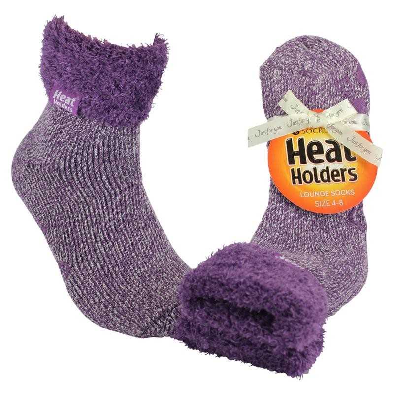 Ladies lounge socks maat 4-8 (37-42) lila mauve/cKleding/ondergoed5019041114893