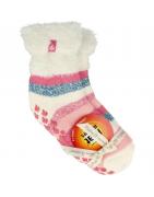 Ladies lounge socks 4-8 37-42 cream stripeKleding/ondergoed5019041144159