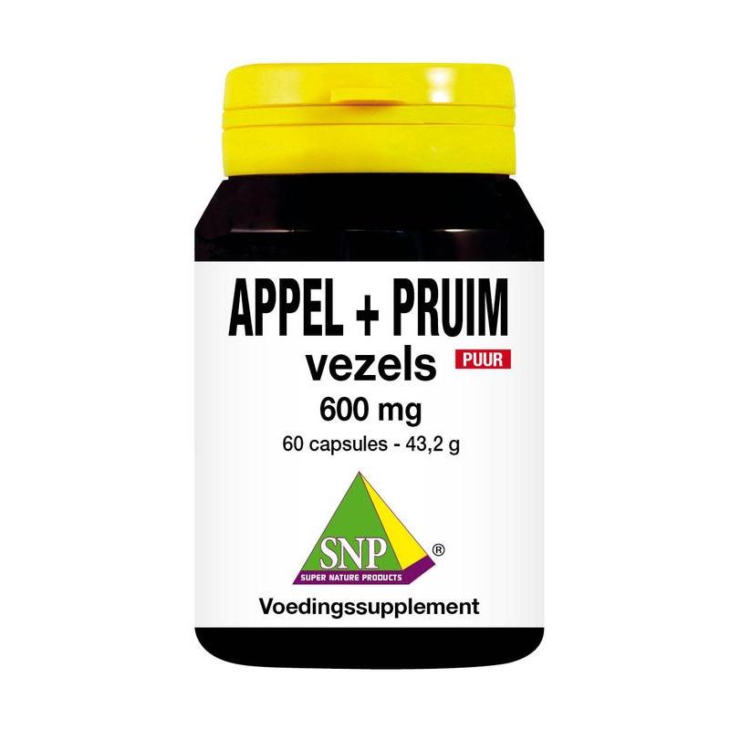 Appel pruim vezels 600 mg puurSlank/dieet voedingssupplement8718591424793