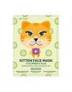 Kitten sheet face mask cucumber & aloeReiniging083800047857