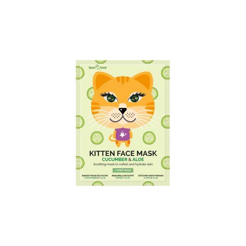 Kitten sheet face mask cucumber & aloeReiniging083800047857