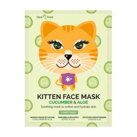 Kitten sheet face mask cucumber & aloeReiniging083800047857