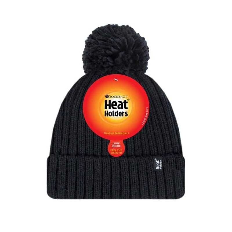 Ladies pom pom hat arden black one sizeKleding/ondergoed5019041152819