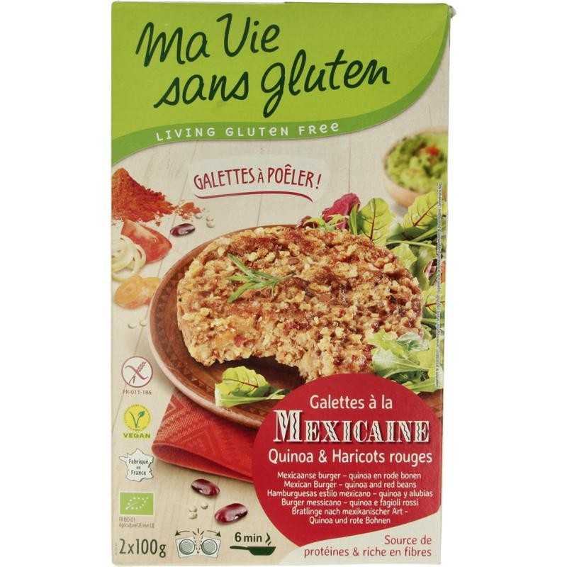 Mexicaanse quinoaburgers 2 x 100g glutenvrij bioVoeding3380380068386