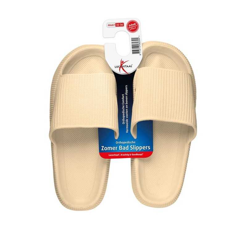 Orthopedische badslipper 35-36 beigeOverig handen/voeten/benen8713713082394