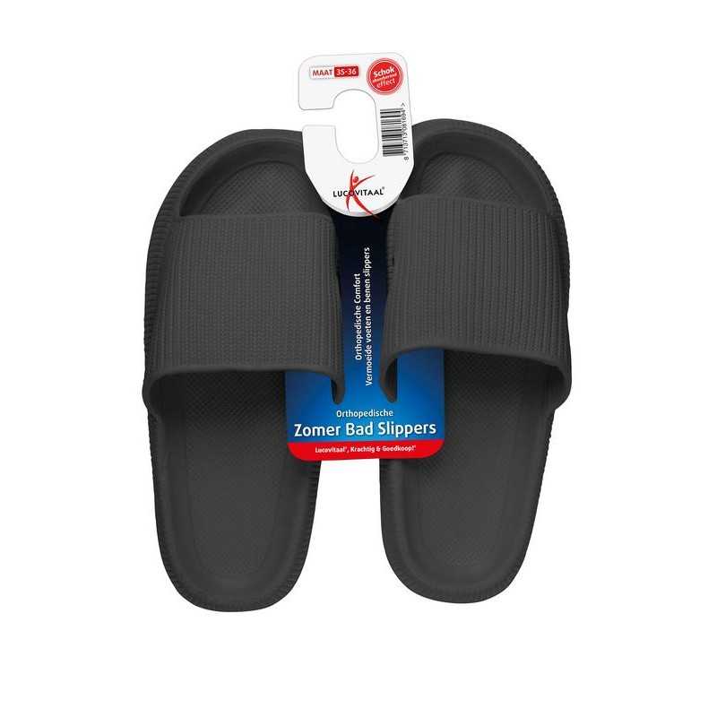 Orthopedische badslipper 35-36 zwartOverig handen/voeten/benen8713713081694