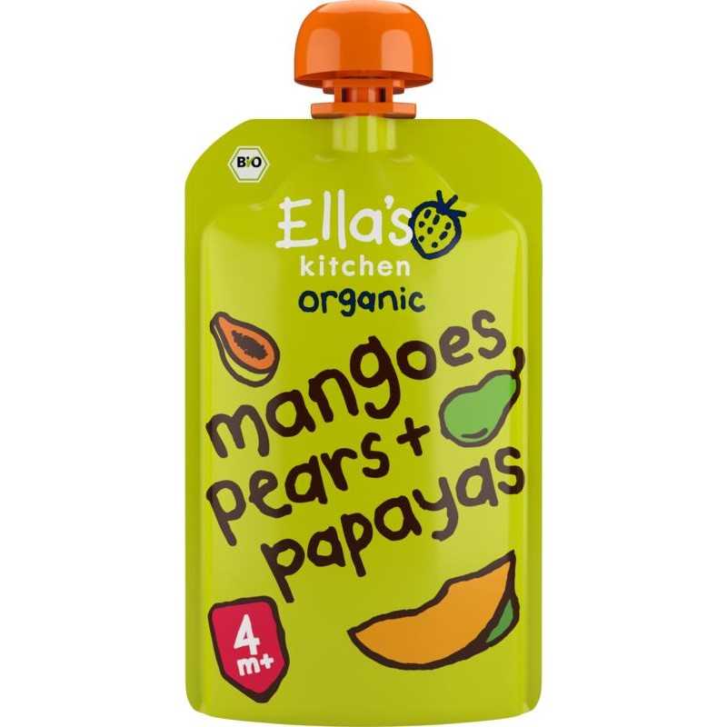 Mangoes pears & papayas knijpzakje 4+ maanden bioBaby/peuter voeding5060503500761