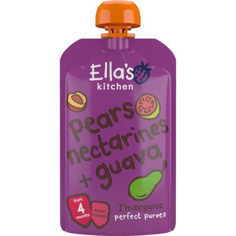 Pears nectarines & guava 4+ knijpzakje bioBaby/peuter voeding5060503501799