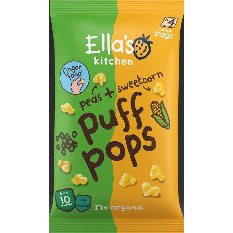 Puff pops peas sweetcorn 10+ maanden bioBaby/peuter voeding5060503502611