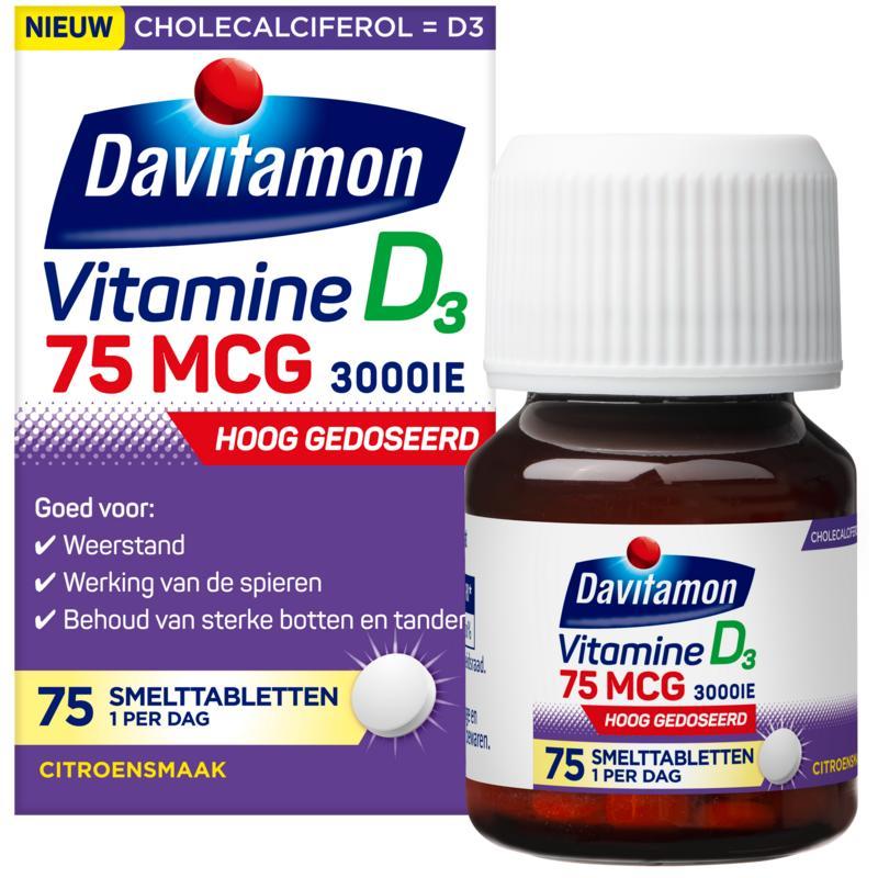 Vitamine D volwassenen 75mcg smelttabletVitamine enkel8710537044706