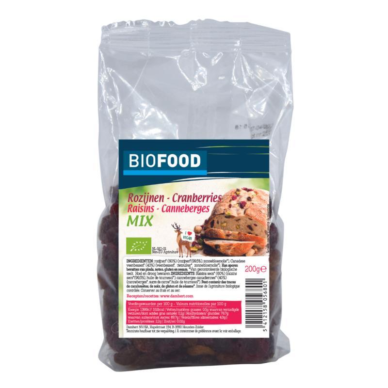 Rozijnen cranberries mix bioVoeding5412158056801