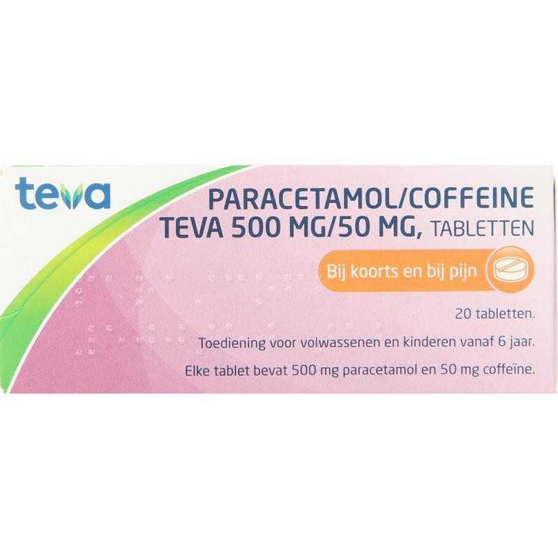 Paracetamol coffeine 500/50Pijn algemeen8711218011192