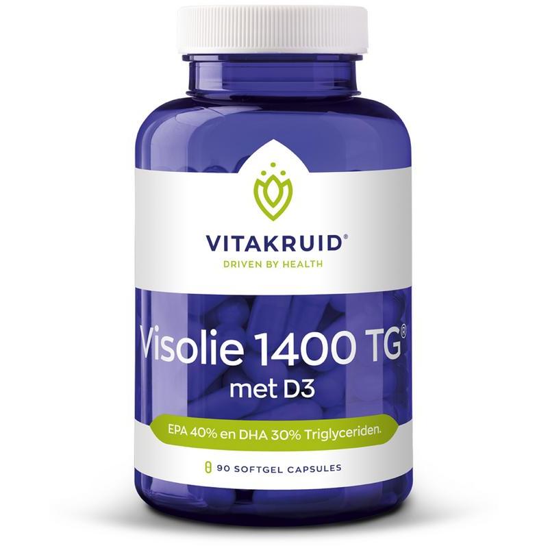 Visolie 1400 + D3 triglyceriden EPA 40% DHA 30%Overig gezondheidsproducten8717438692203