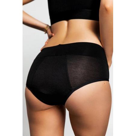 Boyshort low rise maat M zwart teen periodDameshygiëne4779030681645