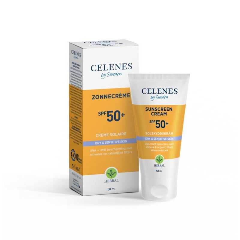 Herbal sunscreen sensitive/dry skin SPF50+In de zon7350104249649