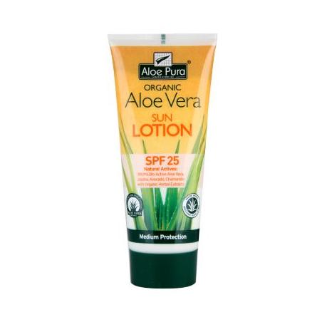 Aloe pura organic aloe vera zonnelotion SPF25In de zon5029354002725