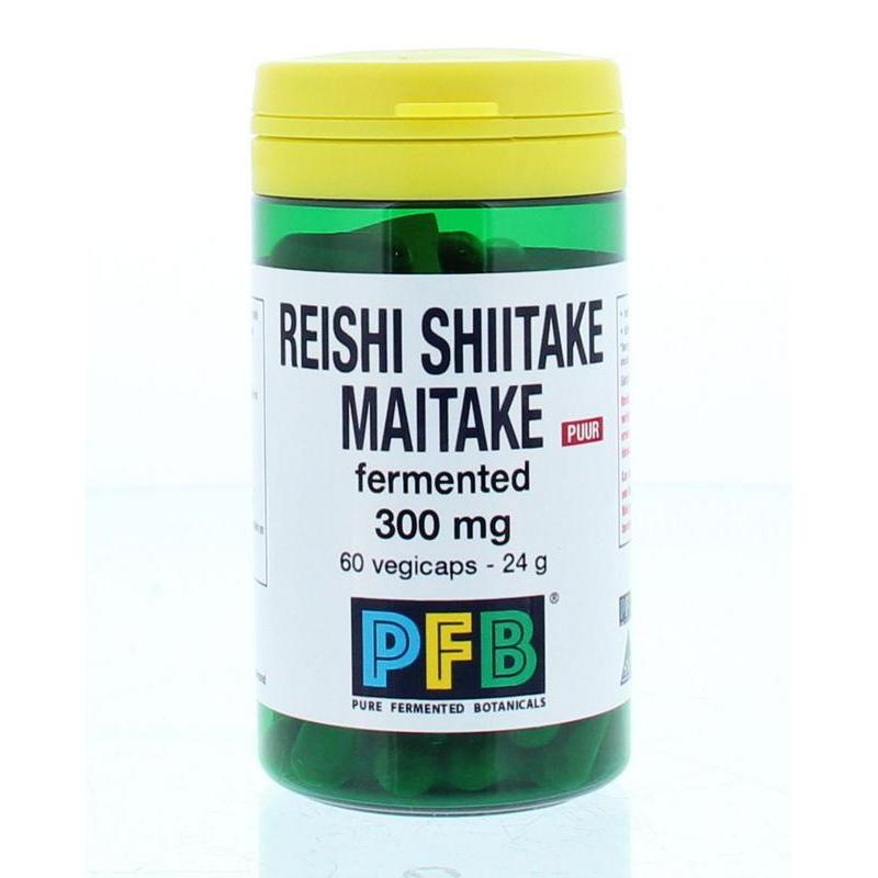 Reishi shiitake maitake fermented 300mg puurOverig vitaminen/mineralen8718591426032