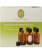 Lege flessen set 6x50ml schenkdop bruin glasWaren4086900610514