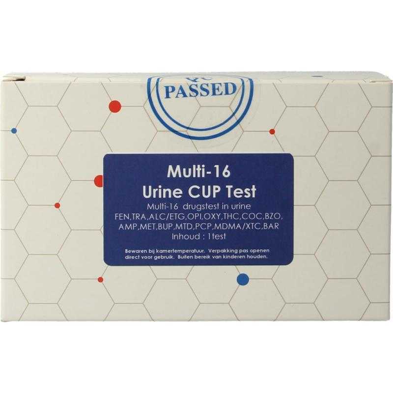 Multi 16 drugstest cup urineInstrumenten/zelftest8718053783505