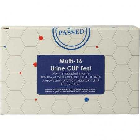 Multi 16 drugstest cup urineInstrumenten/zelftest8718053783505