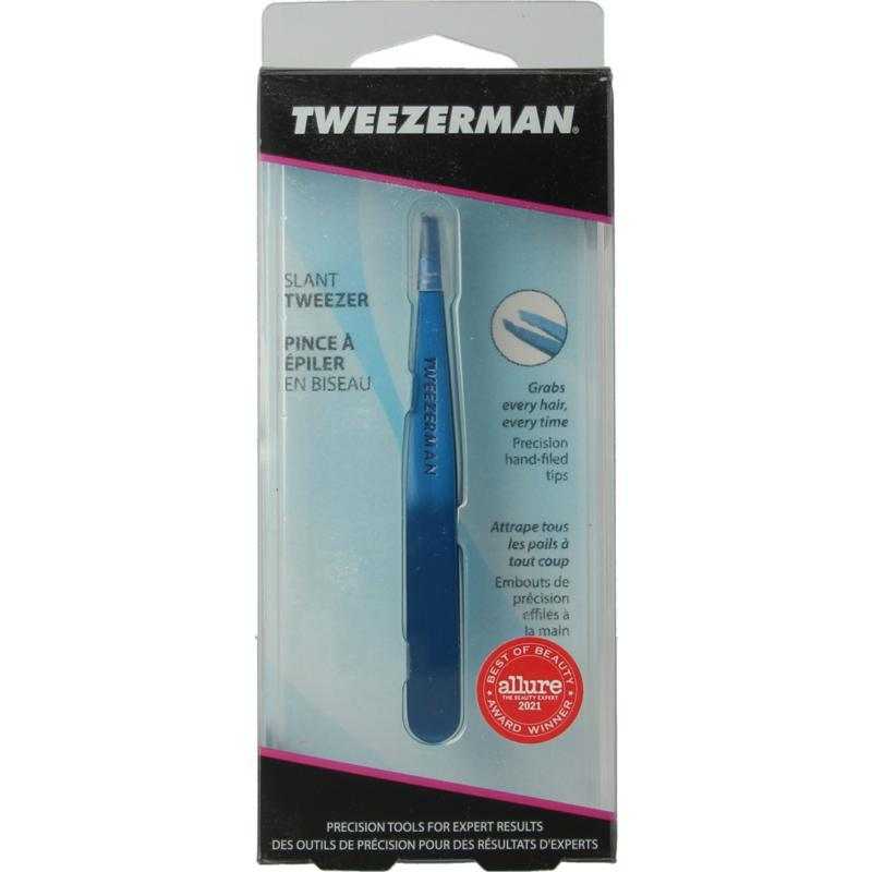 Slant tweezer bell bottom blueStaalwaren handen/voeten/benen038097019346