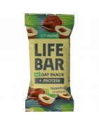 Lifebar oatsnack proteine hazelnoot crunch bioNieuw standaard8595657104383