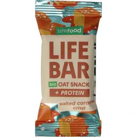 Lifebar oatsnack proteine salted caramel crisp bioNieuw standaard8595657104413