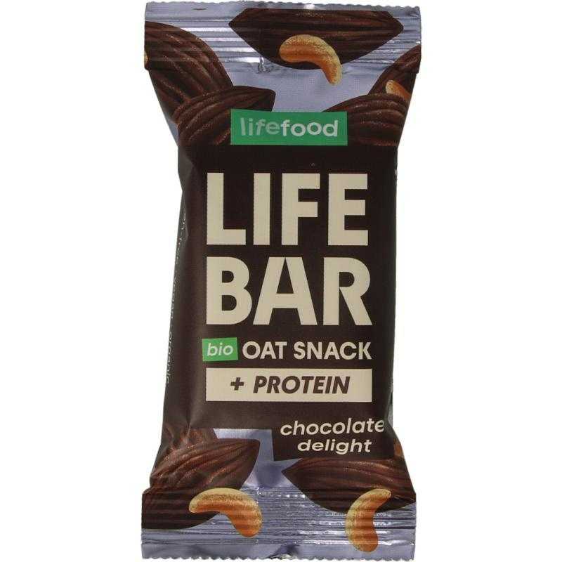 Lifebar oatsnack proteine chocolate delight bioNieuw standaard8595657104444