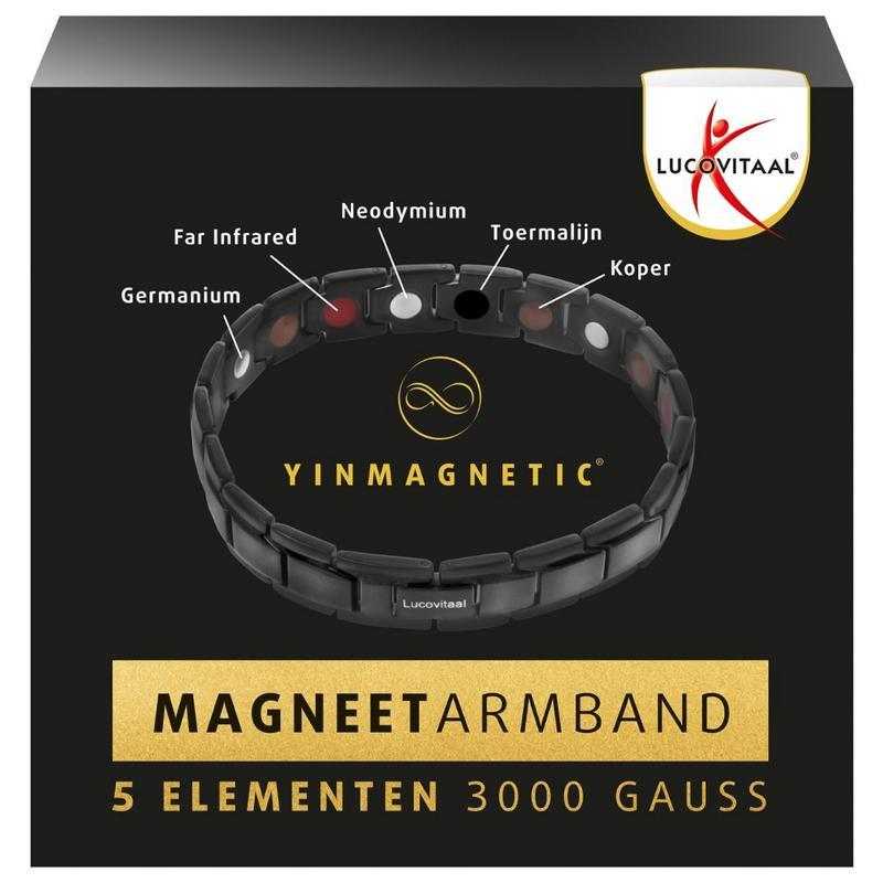 Armband magneet yinmagnetic zwart veganWaren8713713094571