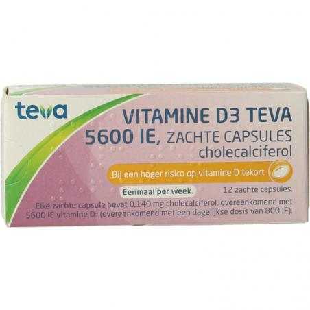 Vitamine D3 5600IE zachte capsulesVitamine enkel8711218987794