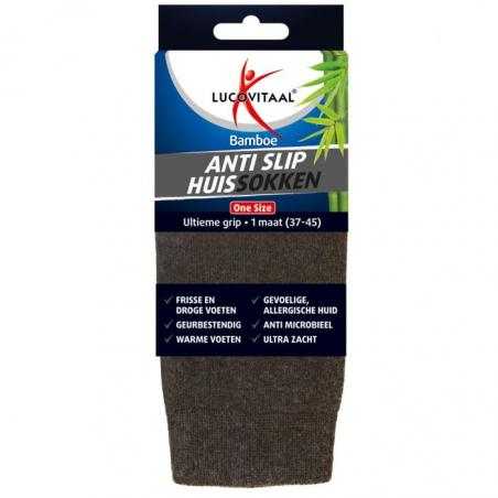 Bamboe huissokken anti slip one sizeKleding/ondergoed8713713081120