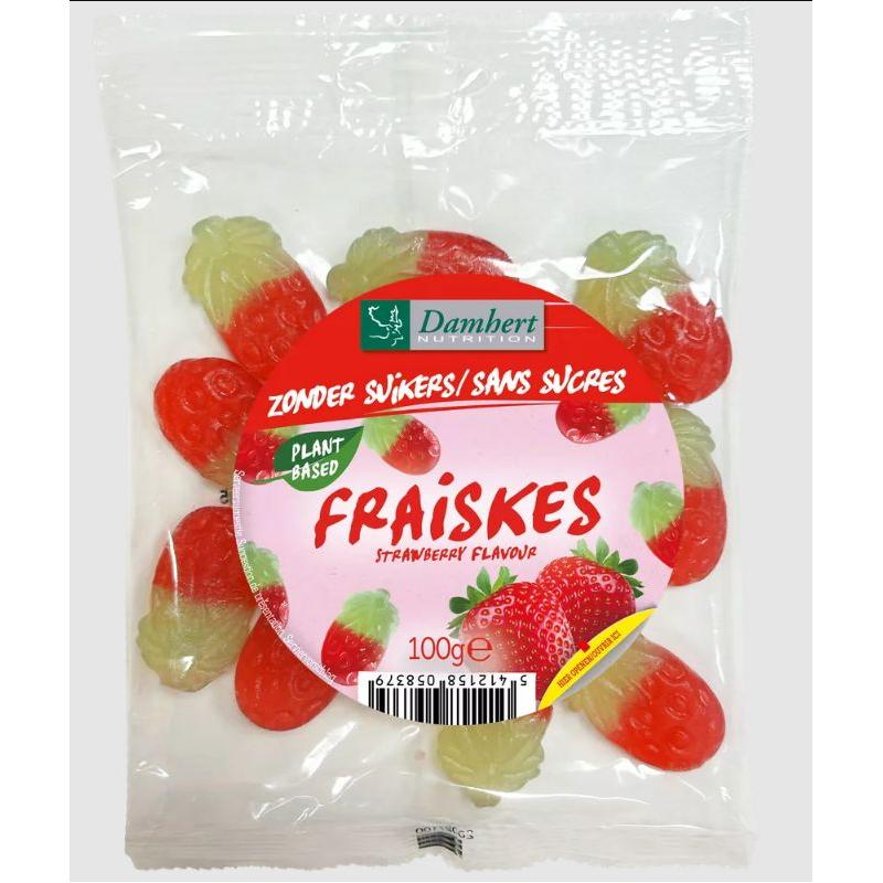 Fraiskes strawberry zonder suikersSnoepgoed suikervrij5412158058379