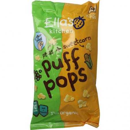 Puff pops peas & sweetcorn 10+ maanden bioVoeding5060503505551