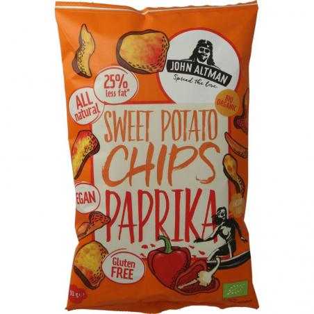 Zoete aardappel chips paprika bioZoutjes/chips8719324640718