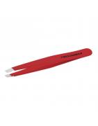 Slant tweezer signature redStaalwaren handen/voeten/benen038097123012